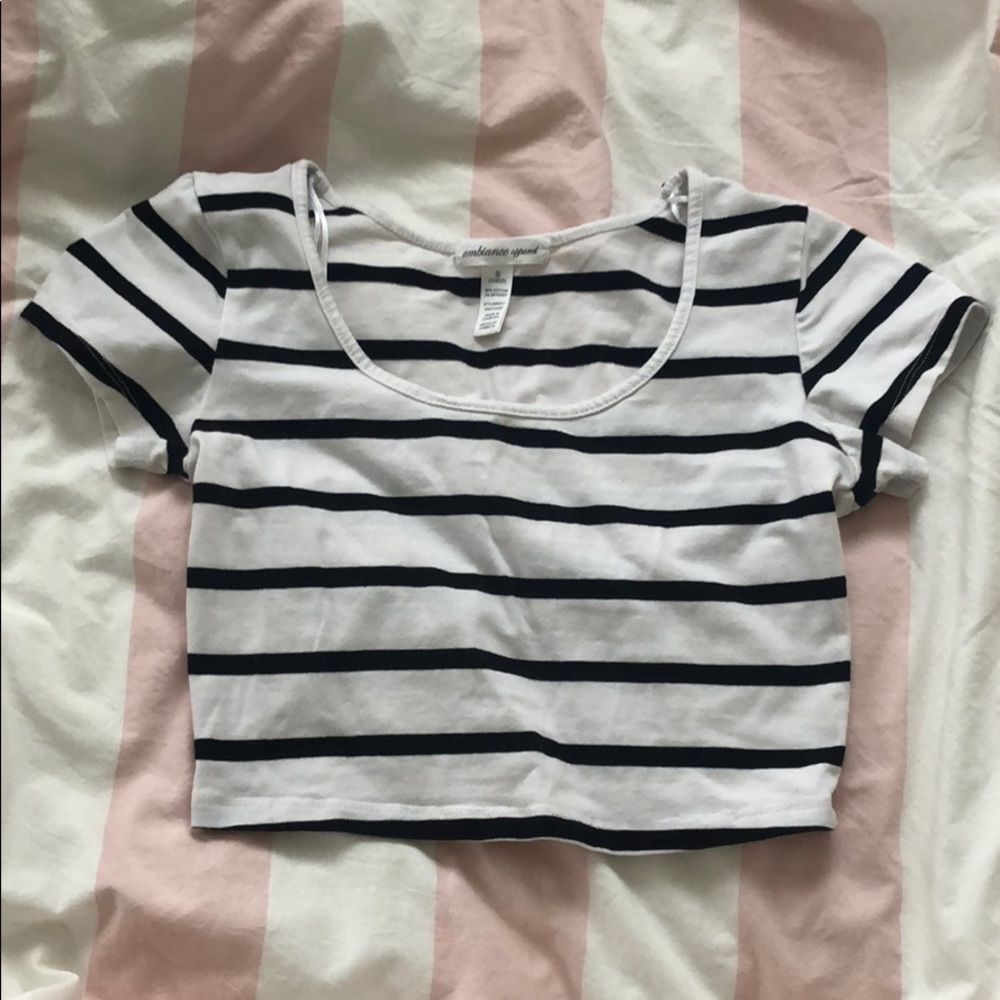 striped crop top